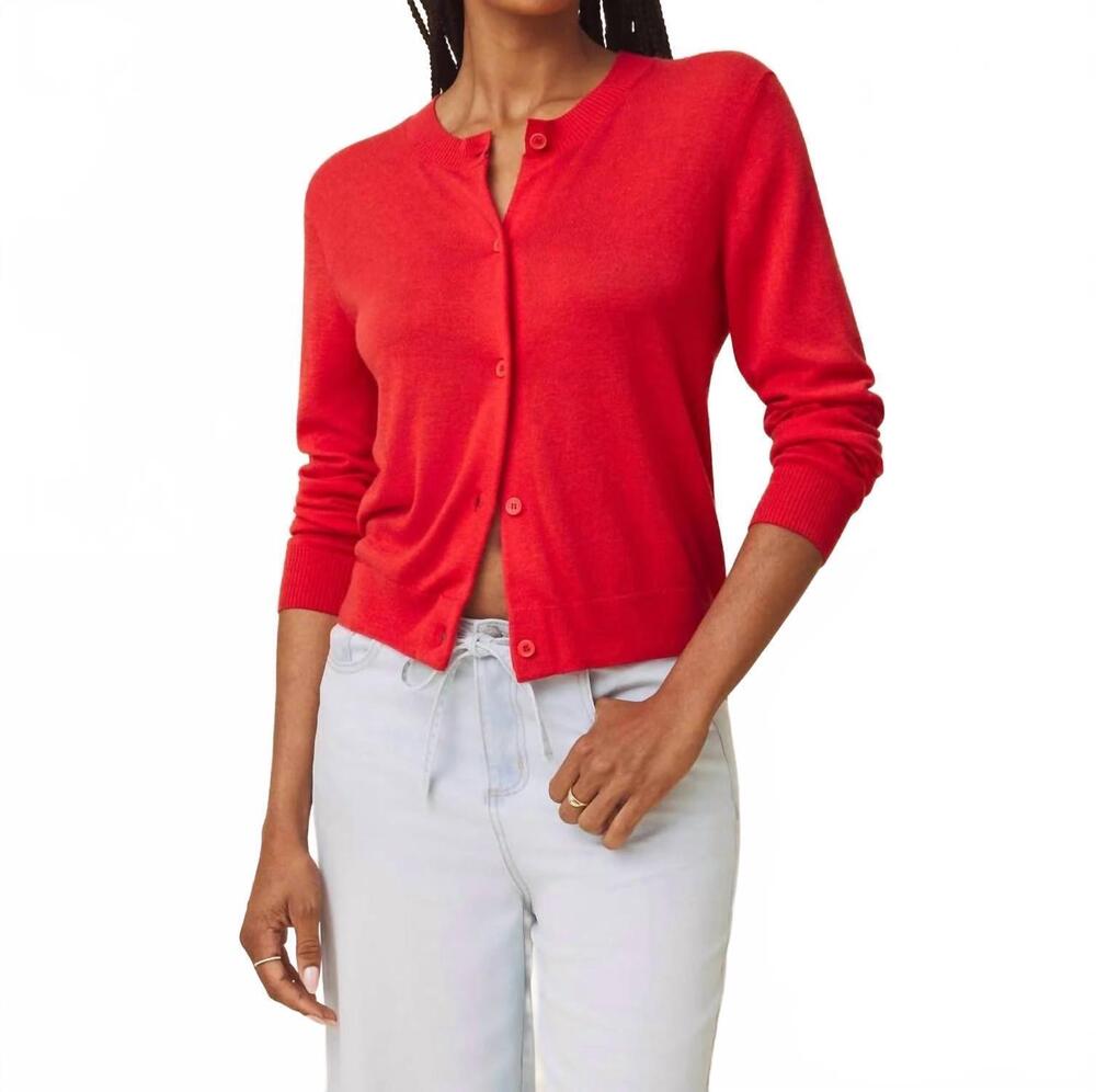 NEW SPLENDID erica crewneck cardigan in firework